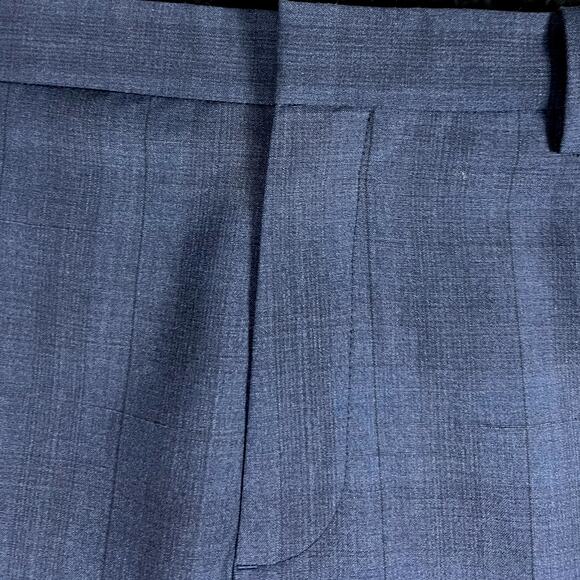 NWT* Men's Theory Blue Multi Kingston Wool Plaid Pants 38 $265 Retail (*read) - Picture 4 of 10
